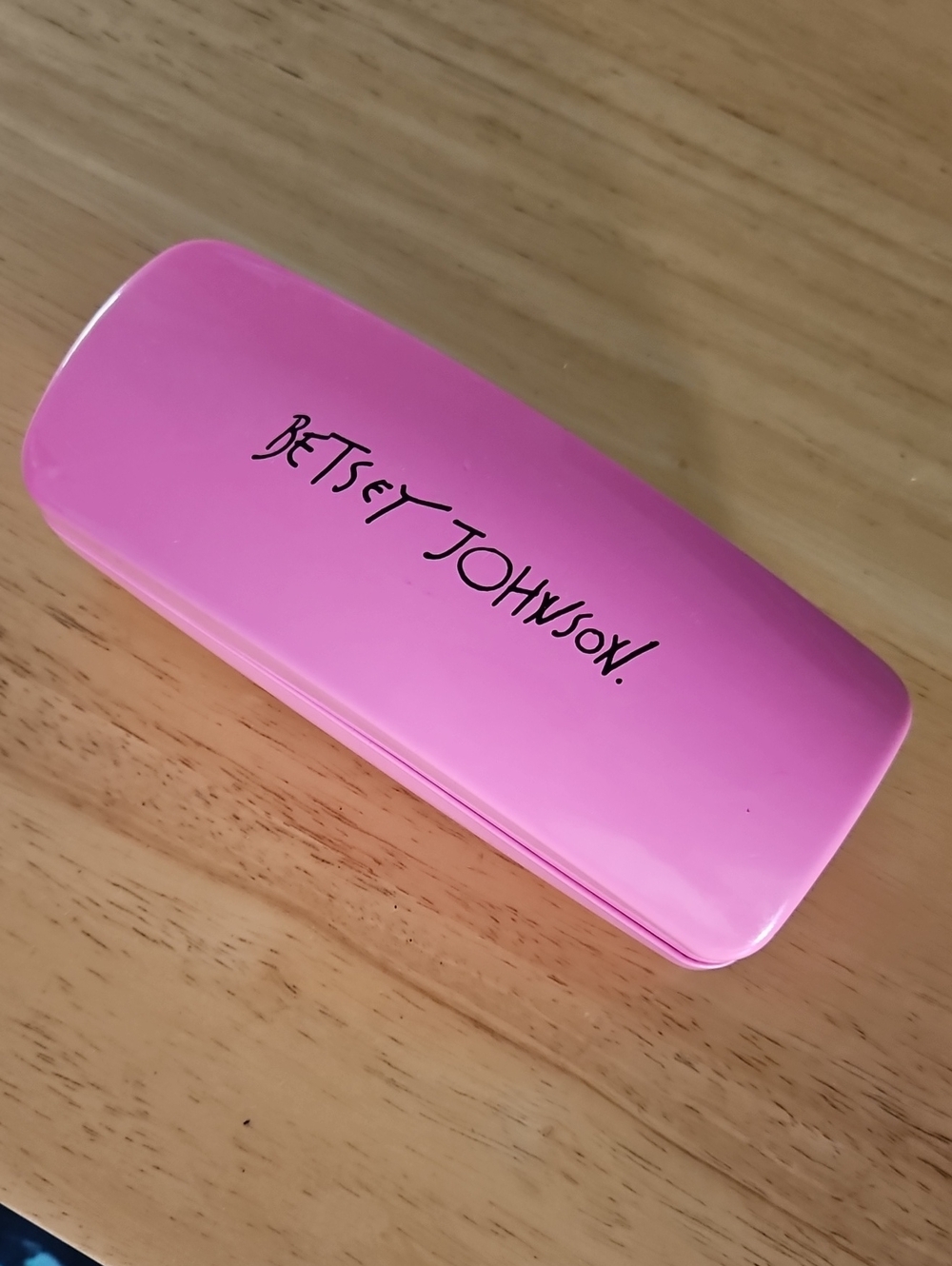 Betsey Johnson Pink Hard Shell Eyeglass Case
